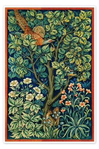 Poster wandteppich mit fasan - poster,